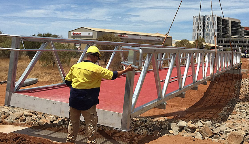 Custom Steel Walking Bridge