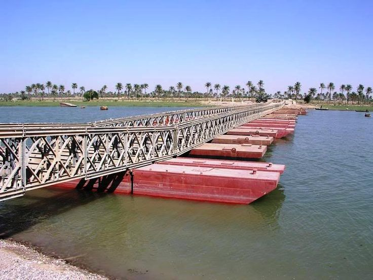 steel pontoon bridge