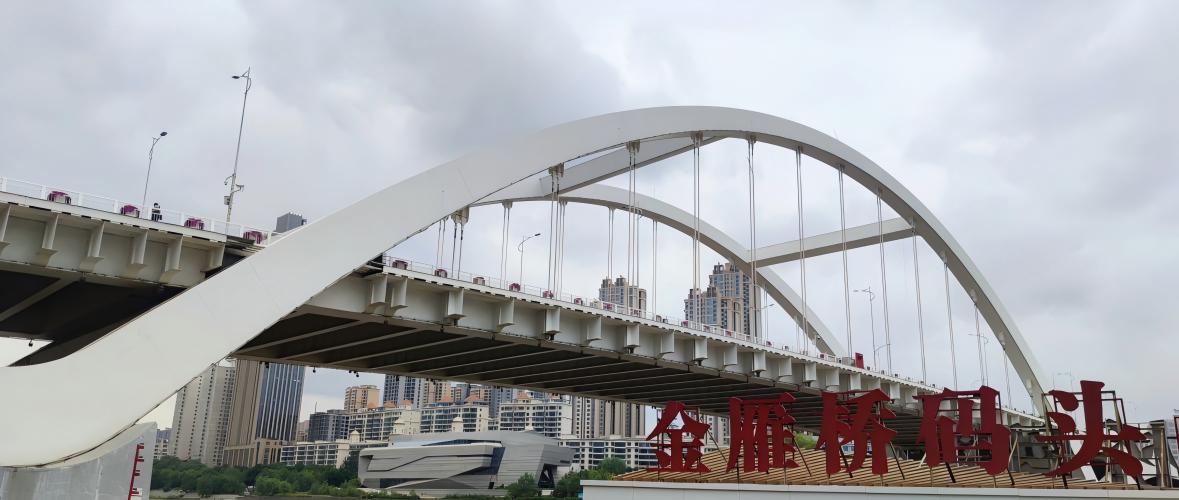 Mid-span steel bridge